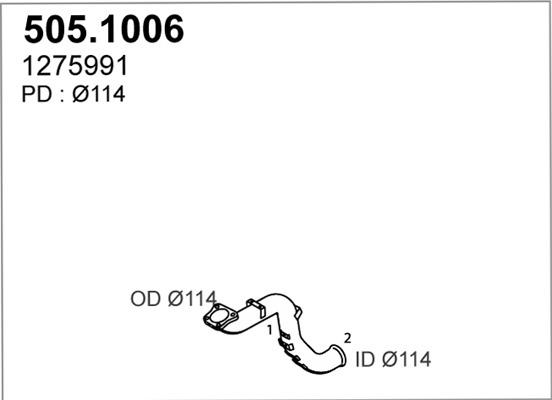 ASSO 505.1006 - Racord evacuare - allinparts.ro