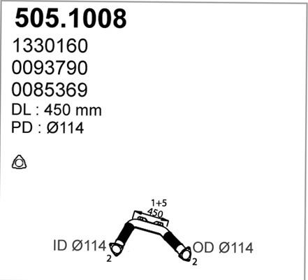 ASSO 505.1008 - Racord evacuare - allinparts.ro