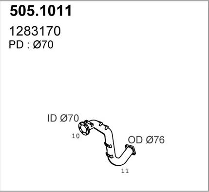 ASSO 505.1011 - Racord evacuare - allinparts.ro