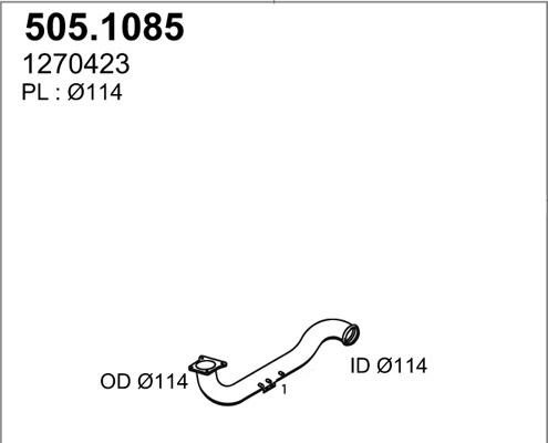 ASSO 505.1085 - Racord evacuare - allinparts.ro