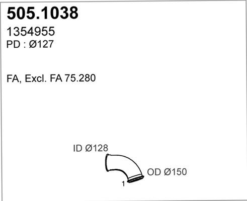 ASSO 505.1038 - Racord evacuare - allinparts.ro