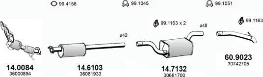 ASSO ART4431 - Sistem de esapament - allinparts.ro