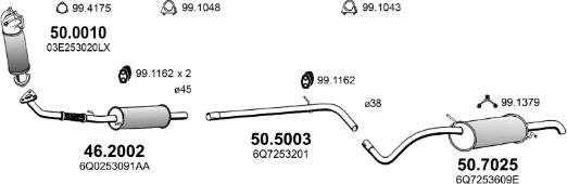ASSO ART4557 - Sistem de esapament - allinparts.ro