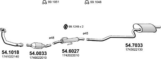 ASSO ART4572 - Sistem de esapament allinparts.ro