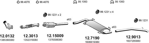ASSO ART4651 - Sistem de esapament - allinparts.ro