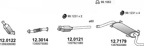 ASSO ART4096 - Sistem de esapament - allinparts.ro