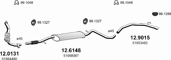 ASSO ART4865 - Sistem de esapament - allinparts.ro