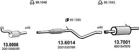 ASSO ART4862 - Sistem de esapament - allinparts.ro