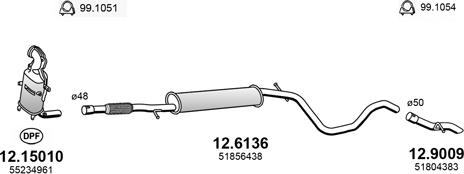 ASSO ART4319 - Sistem de esapament - allinparts.ro
