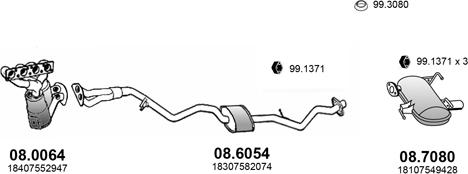 ASSO ART4289 - Sistem de esapament - allinparts.ro