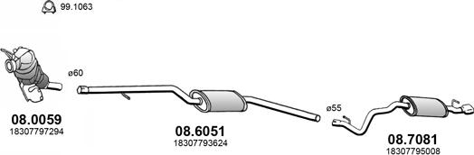 ASSO ART4284 - Sistem de esapament - allinparts.ro