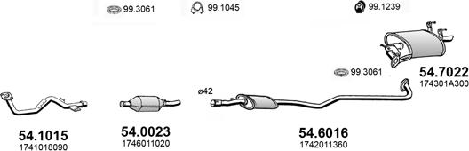 ASSO ART4222 - Sistem de esapament - allinparts.ro