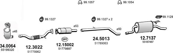 ASSO ART4798 - Sistem de esapament - allinparts.ro