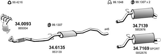 ASSO ART4756 - Sistem de esapament allinparts.ro