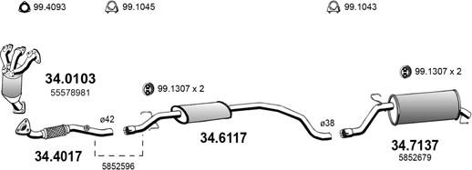 ASSO ART4751 - Sistem de esapament - allinparts.ro
