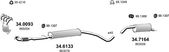 ASSO ART4737 - Sistem de esapament - allinparts.ro