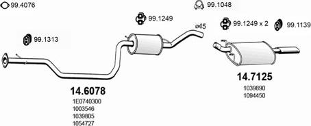 ASSO ART0982 - Sistem de esapament - allinparts.ro