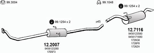 ASSO ART0418 - Sistem de esapament allinparts.ro