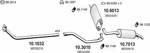 ASSO ART0489 - Sistem de esapament - allinparts.ro