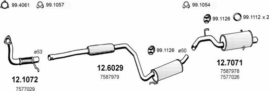 ASSO ART0597 - Sistem de esapament - allinparts.ro