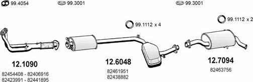 ASSO ART0697 - Sistem de esapament - allinparts.ro