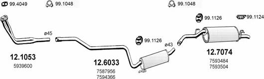 ASSO ART0646 - Sistem de esapament - allinparts.ro