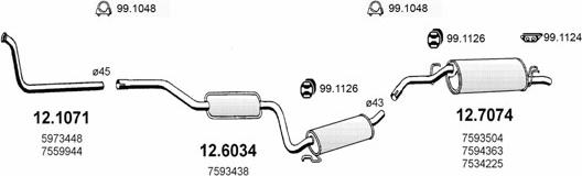 ASSO ART0652 - Sistem de esapament - allinparts.ro