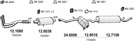 ASSO ART0663 - Sistem de esapament - allinparts.ro