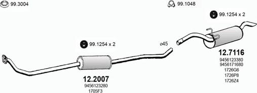 ASSO ART0610 - Sistem de esapament allinparts.ro