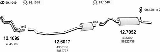 ASSO ART0625 - Sistem de esapament - allinparts.ro
