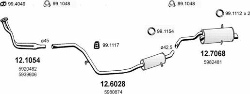 ASSO ART0895 - Sistem de esapament - allinparts.ro