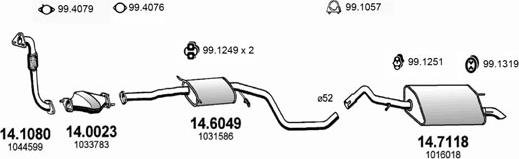 ASSO ART0897 - Sistem de esapament - allinparts.ro