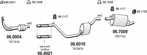 ASSO ART0811 - Sistem de esapament - allinparts.ro