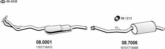 ASSO ART0394 - Sistem de esapament - allinparts.ro