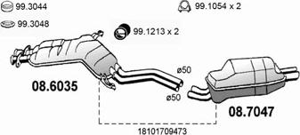 ASSO ART0391 - Sistem de esapament - allinparts.ro