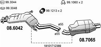 ASSO ART0393 - Sistem de esapament - allinparts.ro