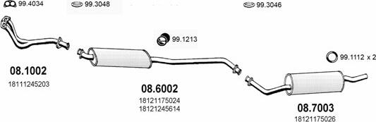 ASSO ART0345 - Sistem de esapament - allinparts.ro