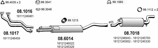 ASSO ART0346 - Sistem de esapament - allinparts.ro