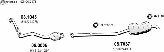 ASSO ART0340 - Sistem de esapament - allinparts.ro