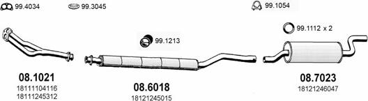 ASSO ART0342 - Sistem de esapament - allinparts.ro