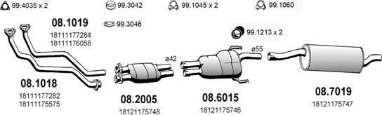 ASSO ART0347 - Sistem de esapament - allinparts.ro