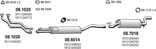 ASSO ART0355 - Sistem de esapament - allinparts.ro
