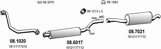 ASSO ART0353 - Sistem de esapament - allinparts.ro