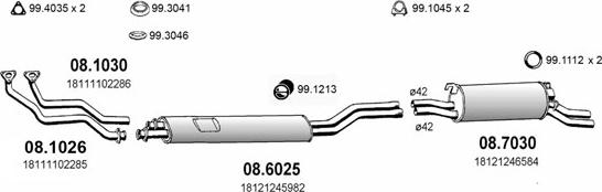 ASSO ART0365 - Sistem de esapament - allinparts.ro