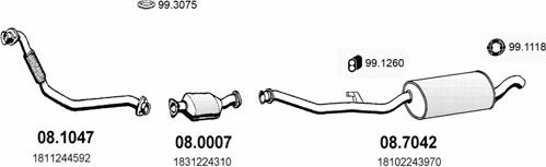 ASSO ART0361 - Sistem de esapament - allinparts.ro
