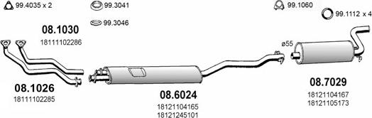 ASSO ART0362 - Sistem de esapament - allinparts.ro