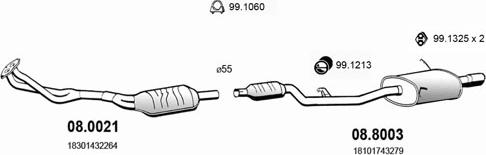ASSO ART0305 - Sistem de esapament - allinparts.ro