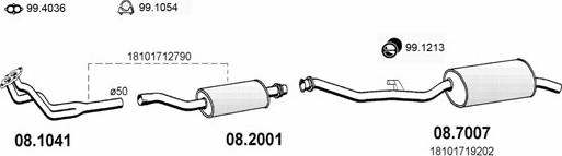 ASSO ART0311 - Sistem de esapament - allinparts.ro