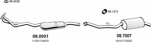 ASSO ART0312 - Sistem de esapament - allinparts.ro