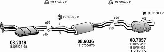 ASSO ART0385 - Sistem de esapament - allinparts.ro